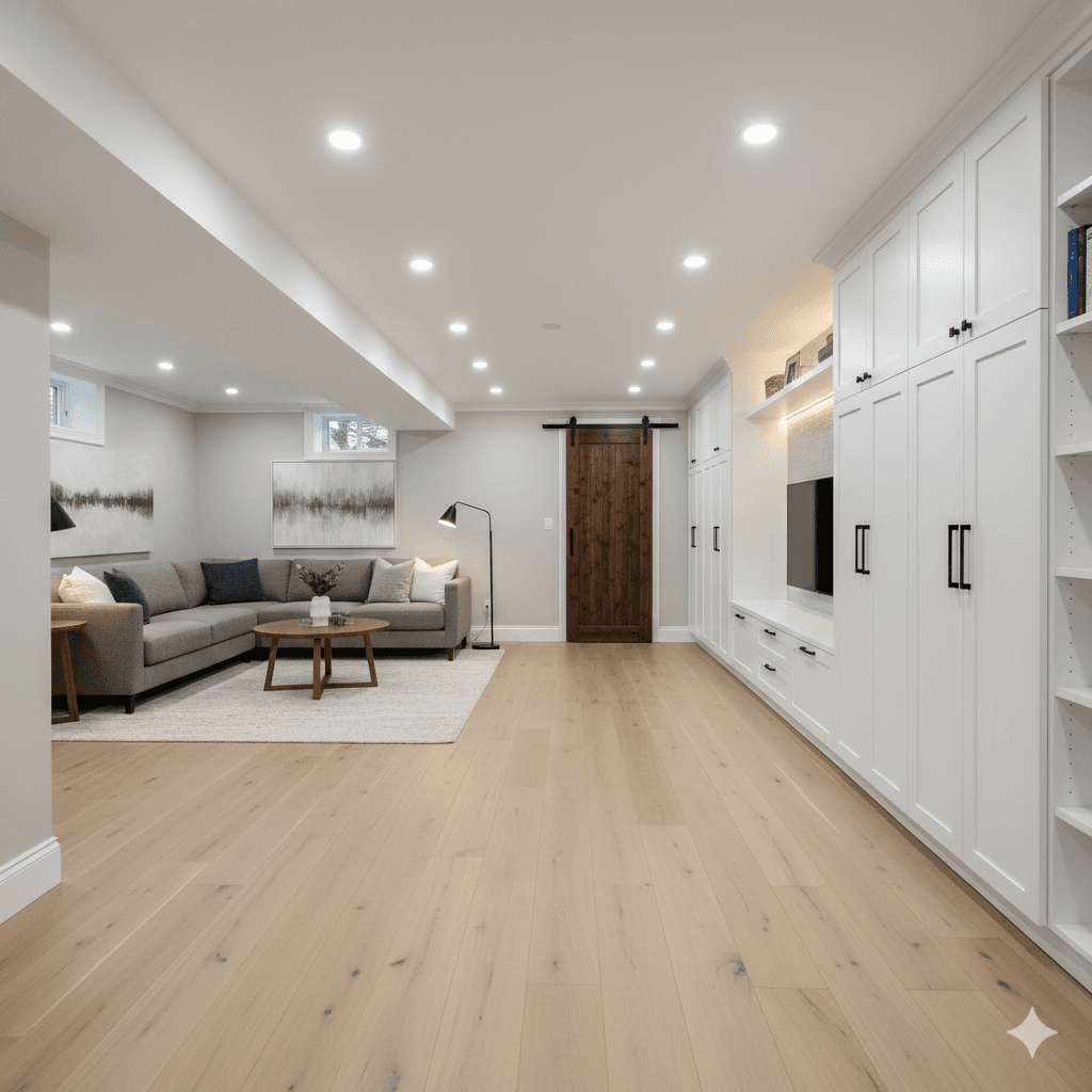 Basement Finishing for Living Space + Storage — hero